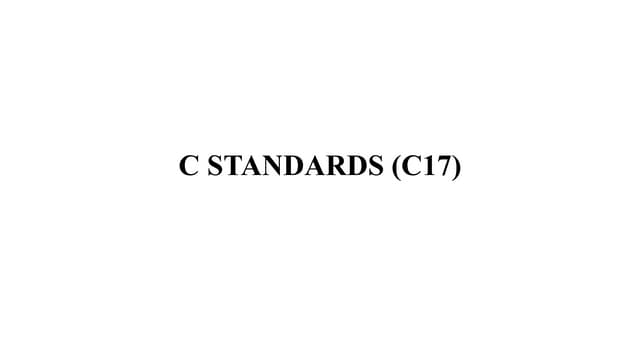 C STANDARDS (C17).pptx