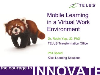 Mobile Learning in a Virtual Work Environment