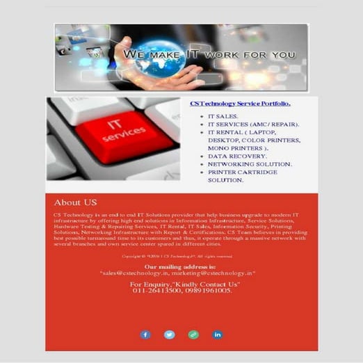 CS Technology Service Portfolio | PDF