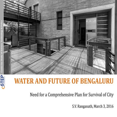 SV Ranganath's Lecture on Water Governance in Bangalore