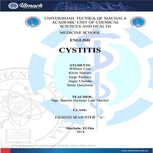 Cystitis INFLAMMATION OF URINARY BLADDER | PPTX