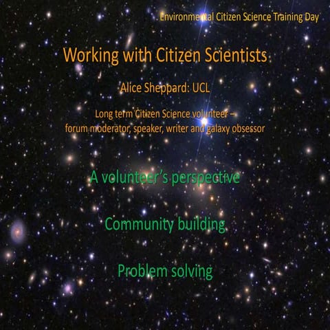 Citizen Science Training Day: Working with Citizen Scientists