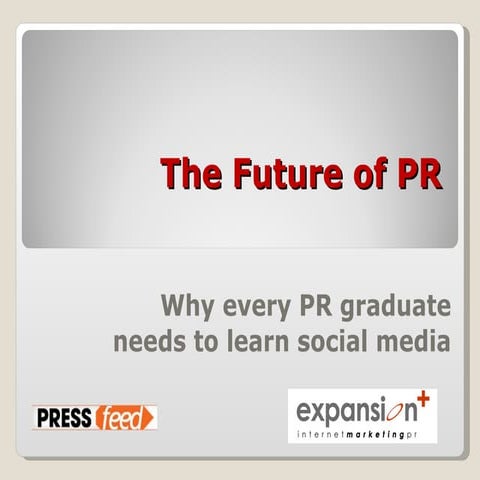 Social Media : The Future of PR