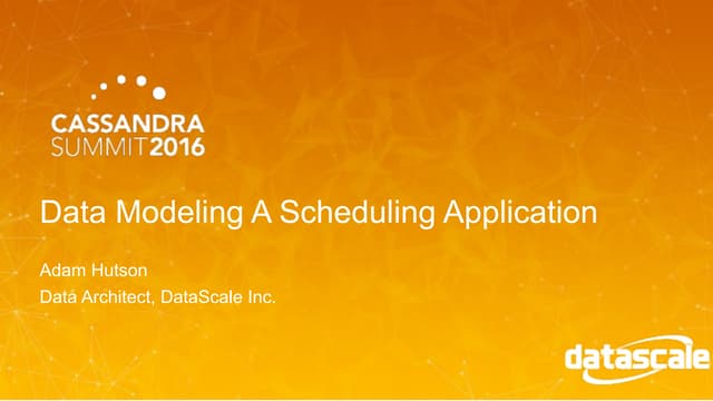 Data Modeling a Scheduling App (Ada...