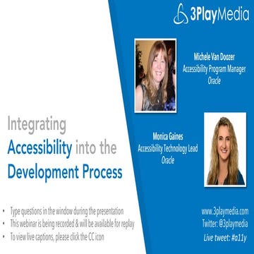 How Oracle Integrates Accessibility into the Development Process