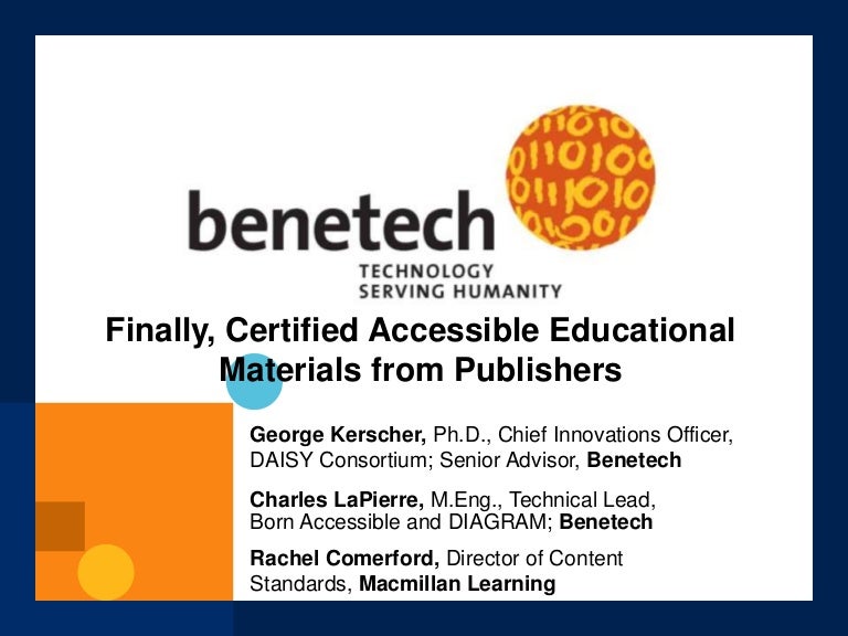 Finally, Certified Accessible Educational Materials from Publishers