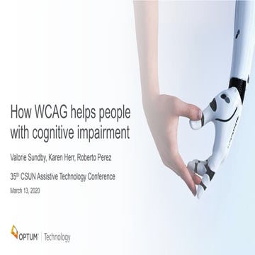 How WCAG helps people with cognitive impairments