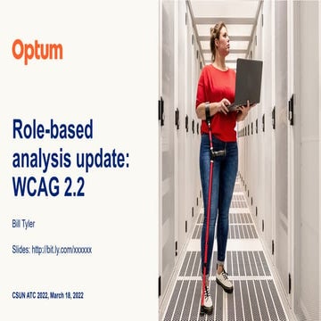 CSUN 2022 Role-based analysis update: WCAG 2.2