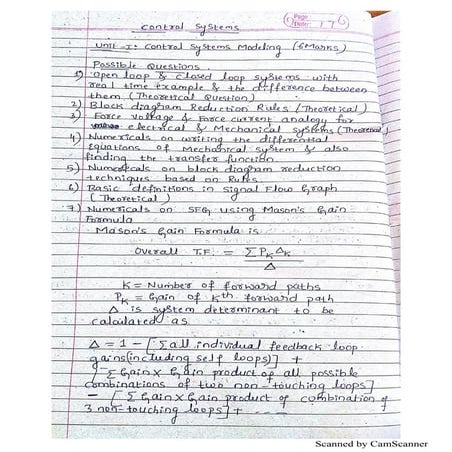 Control Systems Important Points | PDF