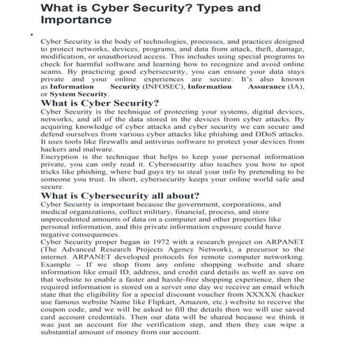 Cyber security notes or Mca/bca   about security