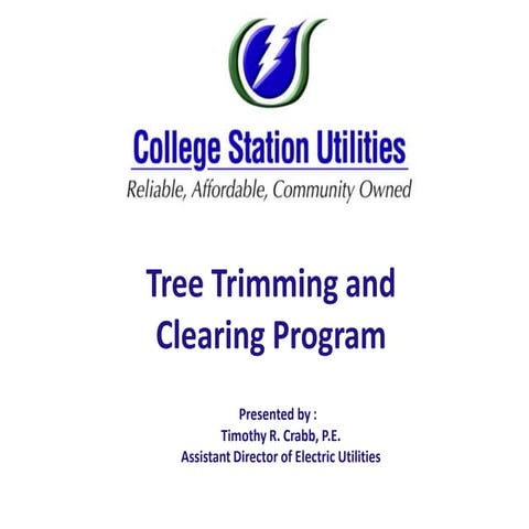 CSU Tree Trimming and Clearing Program | PPTX