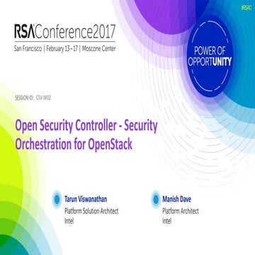 Open security controller security orchestration for openstack