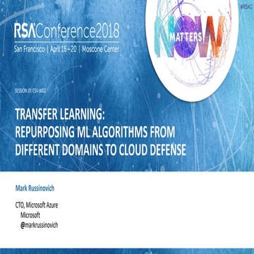 Transfer Learning: Repurposing ML Algorithms from Different Domains to Cloud ...