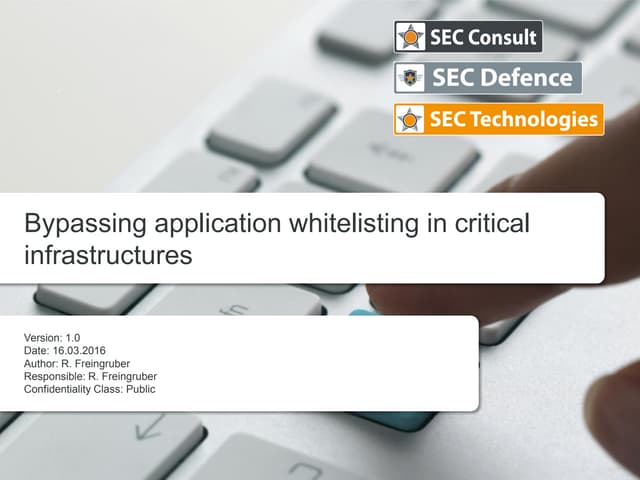 Csw2016 freingruber bypassing_application_whitelisting