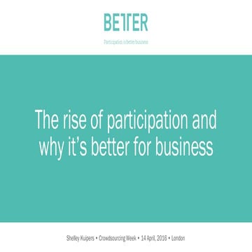 Shelley Kuipers: The rise of participation and why it’s better for business