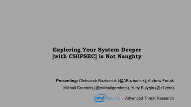 Csw2017 bazhaniuk exploring_yoursystemdeeper_updated