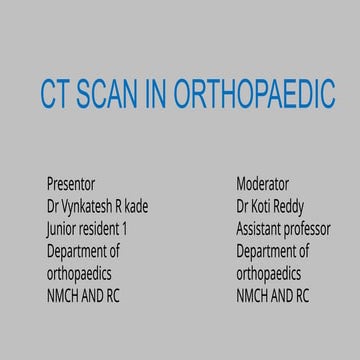 Comprehensive Overview of CT Scan Applications in Orthopaedics and ...