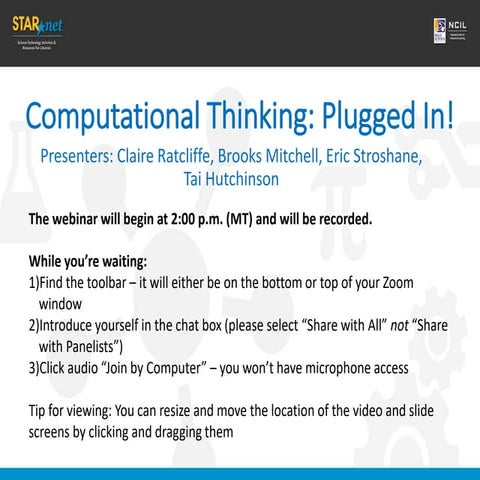 Computational Thinking: Plugged In! (Day 2)