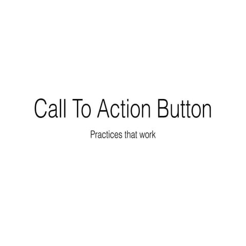 Call to Action Button Design