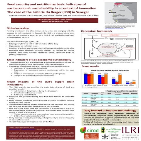 Food security and nutrition as basic indicators of socioeconomic sustainabili...