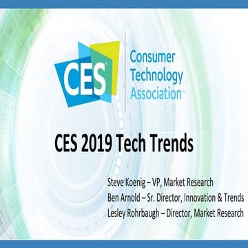CES 2019 Tech Trends