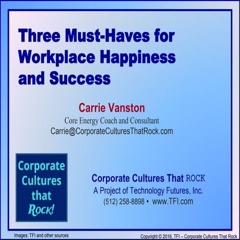 Three Must-Haves for Workplace Happiness and Success