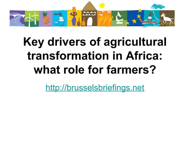 Key drivers of agricultural transformation in Africa:what role for farmers?