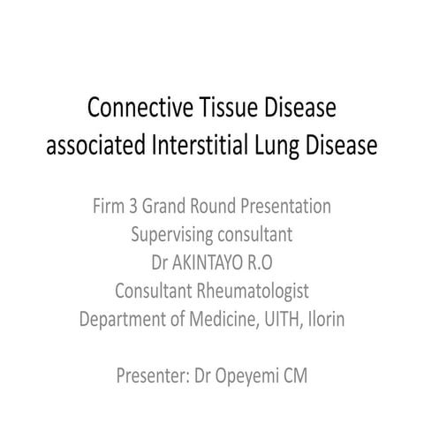 Connective tissue Disease associated Interstitial Lung Disease