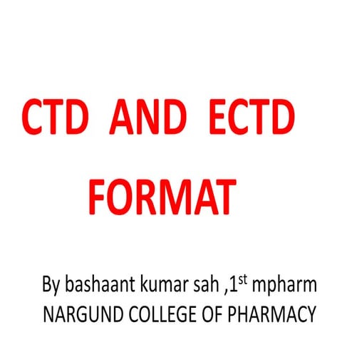 Ctd and e ctd