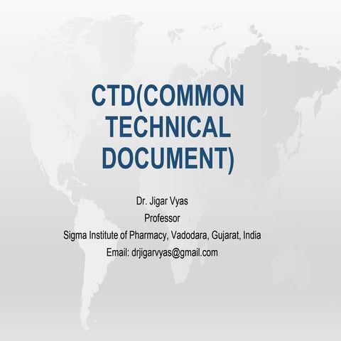 CTD (common technical document)