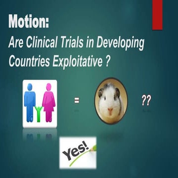 Are clinical trials in developing countries exploitative ??