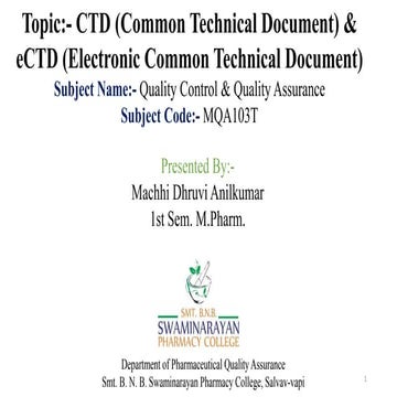 CTD & eCTD