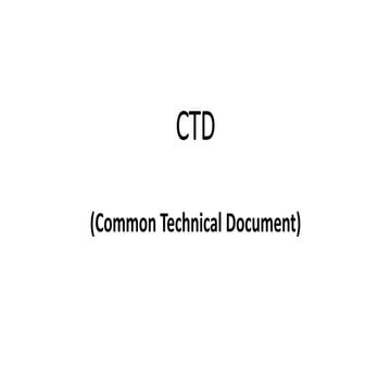 Common Technical Document (CTD)