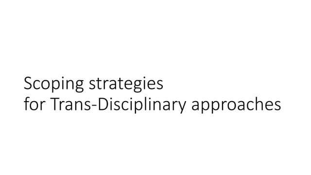 Trans-Disciplinary Practice week 6