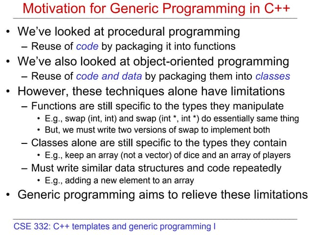 An Introduction To C Templates Comprehensive Guide Ppt An Introduction To C Templates Comprehensive Guide Ppt