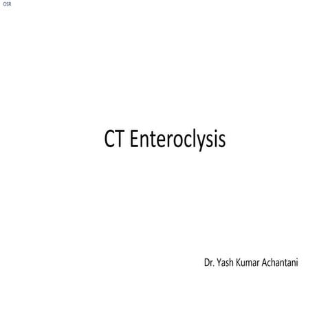 CT Enteroclysis