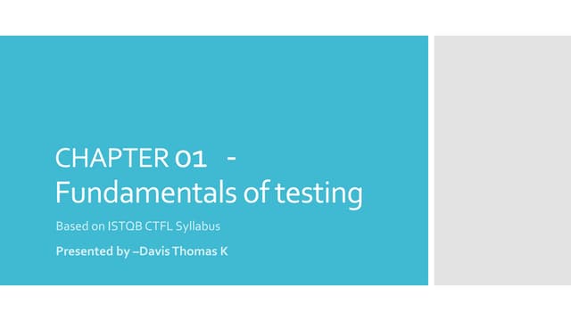 CTFL Module 01