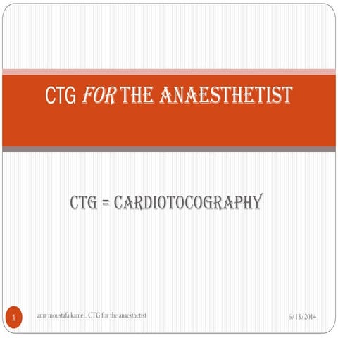 CTG for the anaesthetist