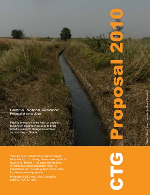 Centre for Traditional Governance, Proposal