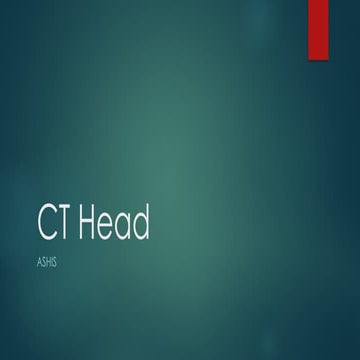 interpretation of ct head for undergraduate and graduate student
