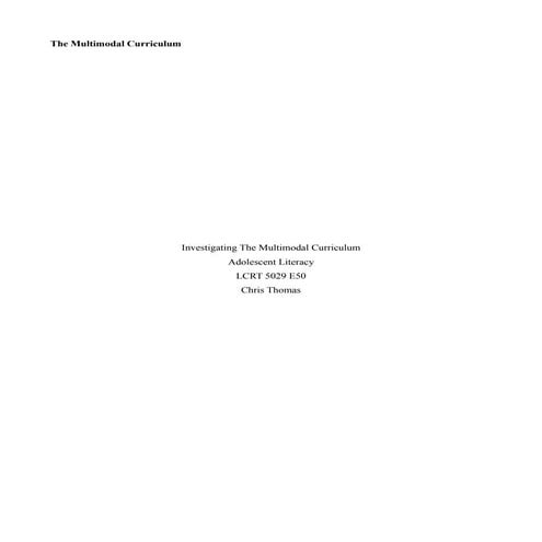 C thomas investigating the multimodal curriculum