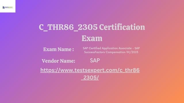 C THR86 2305 Certification Exam A Comprehensive Guide to Success PDF C THR86 2305 Certification Exam A Comprehensive Guide to Success PDF
