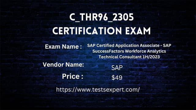 C THR96 2305 Certification Exam Prepare for Success Exam Guide PDF C THR96 2305 Certification Exam Prepare for Success Exam Guide PDF