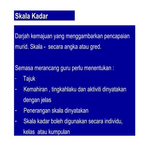 CONTOH SKALA KADAR PRASEKOLAH