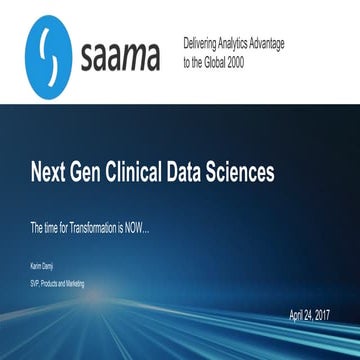 Next Gen Clinical Data Sciences
