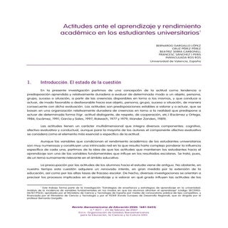 Actitudes ante el aprendizaje en un...