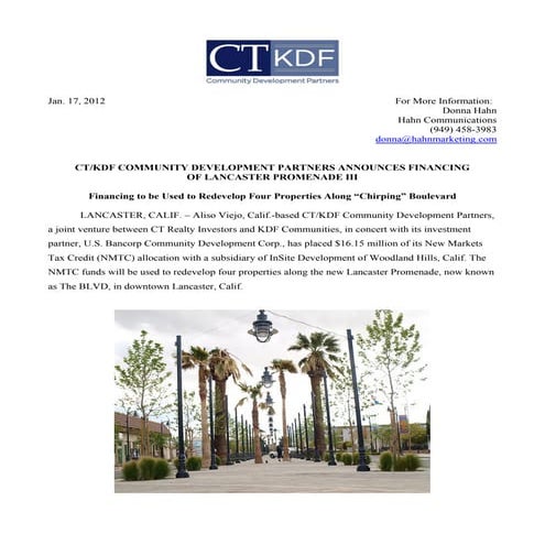 The BLVD Transformation Project - City of Lancaster | PPTX