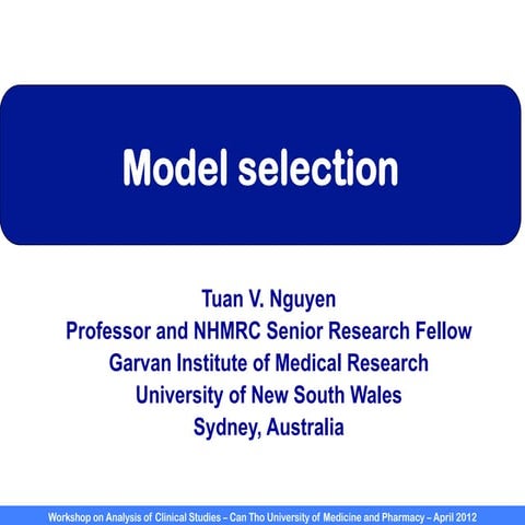 Ct lecture 16. model selection | PDF