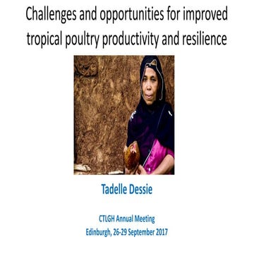 Challenges and opportunities for improved tropical poultry productivity and r...