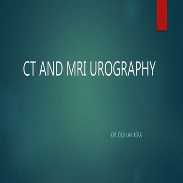 Ct mri urography